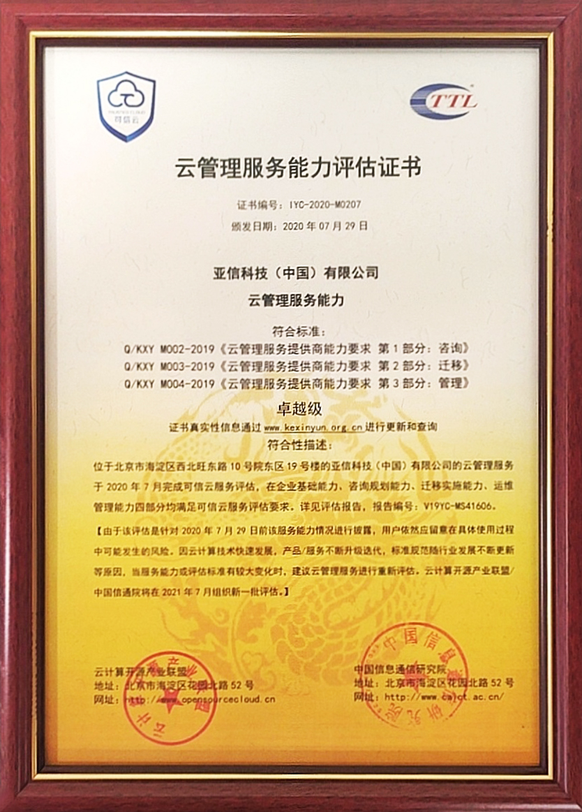 918博天堂科技获可信云MSP最高级认证2.jpg